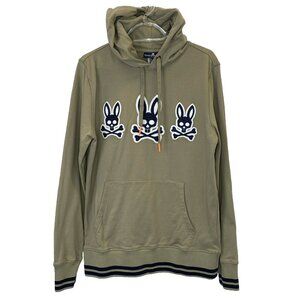 Psycho Bunny Hoodie Mens Size Small Liam Sand Khaki Beige Pullover Sweatshirt